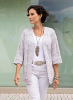 Strickjacke mit Mustermix im Wellendessin 