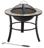 Feuerstelle Stonegate mit stilvollem Schiefer-Mosaik-Finish 