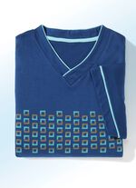 Zweierpack Nachthemden mit V-Ausschnitt und Seitenschlitzen 