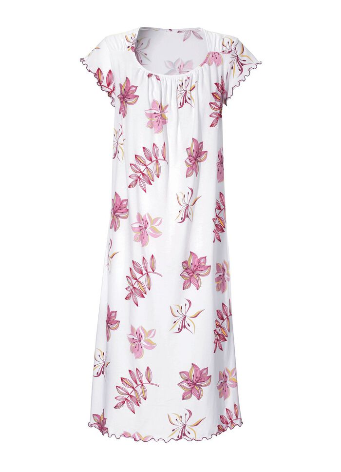 Nachthemd, Kurzarm mit Rundhals 