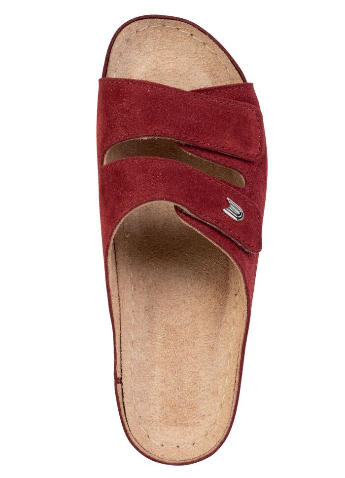 Leichte Damen-Pantoletten, Weite G, mit Klettverschluss 