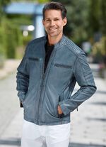 Lederkurzjacke mit Ziern&auml;hten 