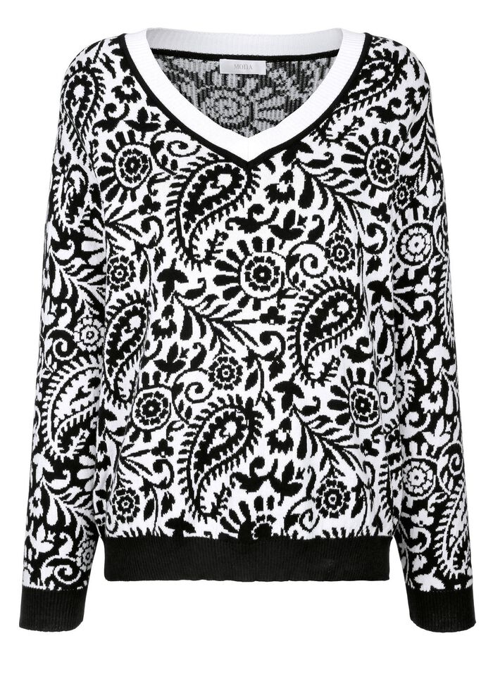 Pullover mit Kontrastabschl&uuml;ssen 