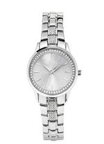 Silberfarbenes Damenuhrset 3-tlg. 