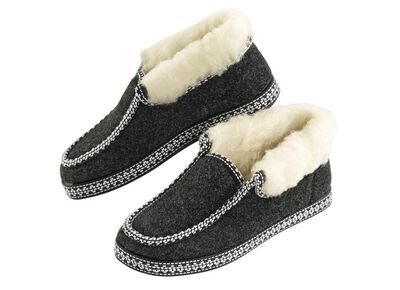 H&uuml;tten-Hausschuh mit Anti-Rutsch-Gummi-Laufsohle 