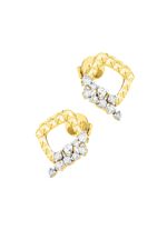 Diamantierte Ohrstecker mit 18 Brillanten 