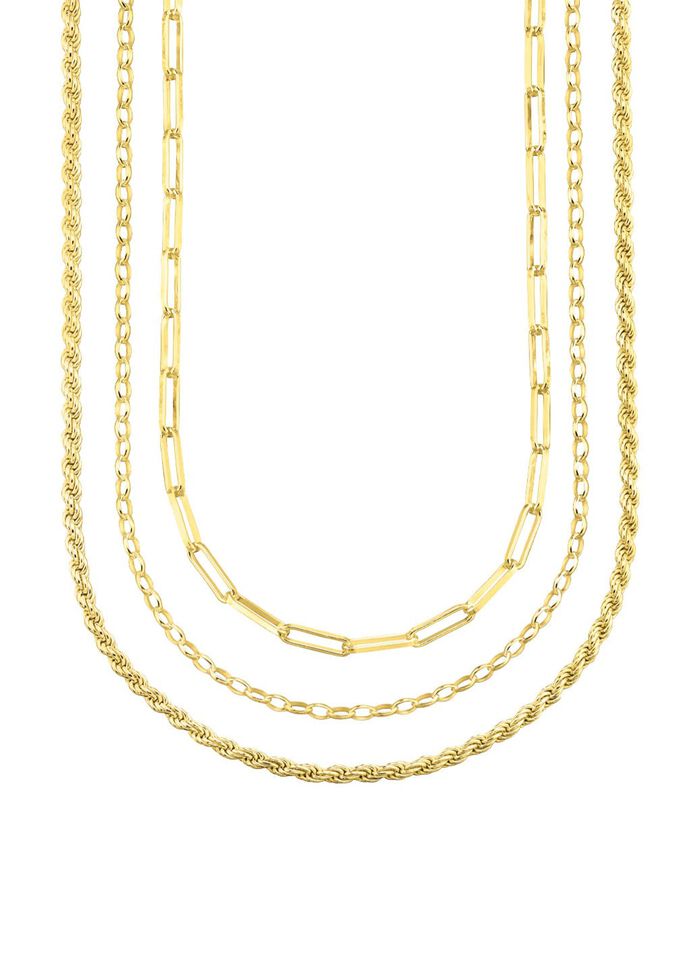 Schmuckset, 3-teilig, aus drei Halsketten 