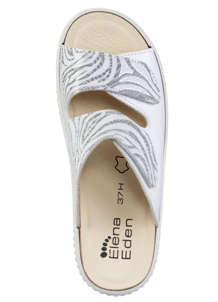 ELENA EDEN Pantolette mit teilweise schimmerndem Zebra-Druck 