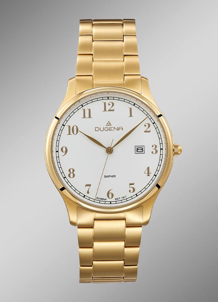 Dugena-Quartz-Herrenuhr mit Edelstahlbandgeh&auml;use 