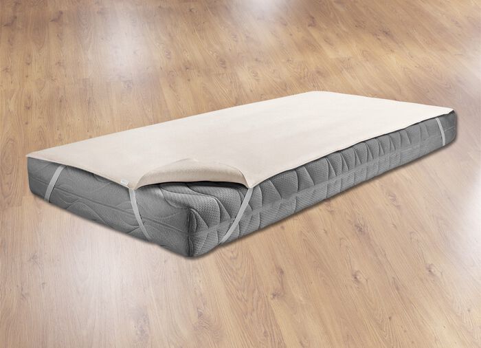 Pflegeleichte und strapazierf&auml;hige Molton-Matratzen-Auflage 