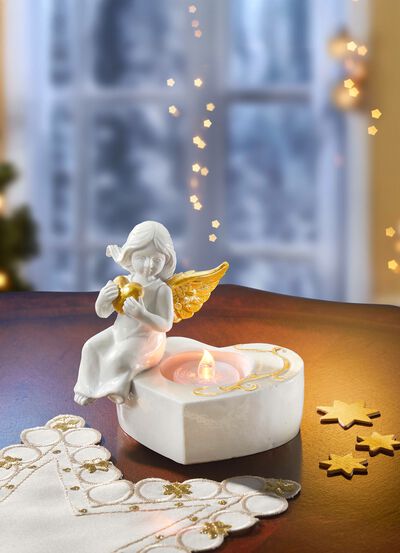 Teelichthalter mit Engel 