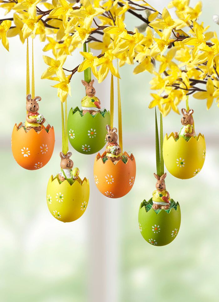 Ostereih&auml;nger aus Holz im 6er-Set 