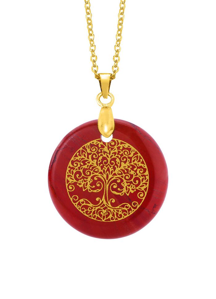 Lebensbaum-Anh&auml;nger mit Jaspis  