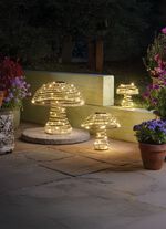 LED-Pilz aus Kunstrattan 