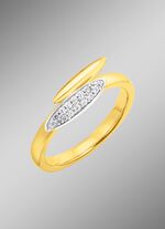 Vergoldeter Damenring mit Zirkonia  