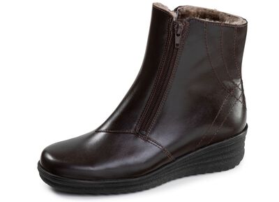 ELENA EDEN, gef&uuml;tterte Damen-Stiefeletten, Winterschuhe, Weite H, mit Lammfell 