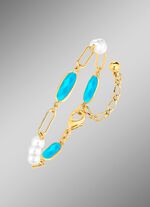 Schmuckset, 3-teilig, aus Messing mit Kristallsteinen 