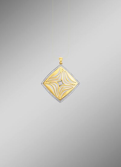 Vergoldeter Anh&auml;nger mit Zirkonia- 