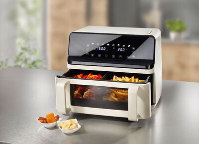 Digitale Hei&szlig;luftfritteuse mit Touchdisplay 