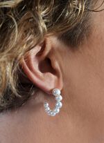 Elegante Creolen mit S&uuml;&szlig;wasser-Zuchtperlen 