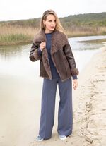 Kurzjacke aus Nappaleder-Imitat 