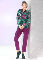 Bluse mit V-Schlitz und Bindeband 