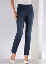 Jeans mit abgesteppten Biesen  