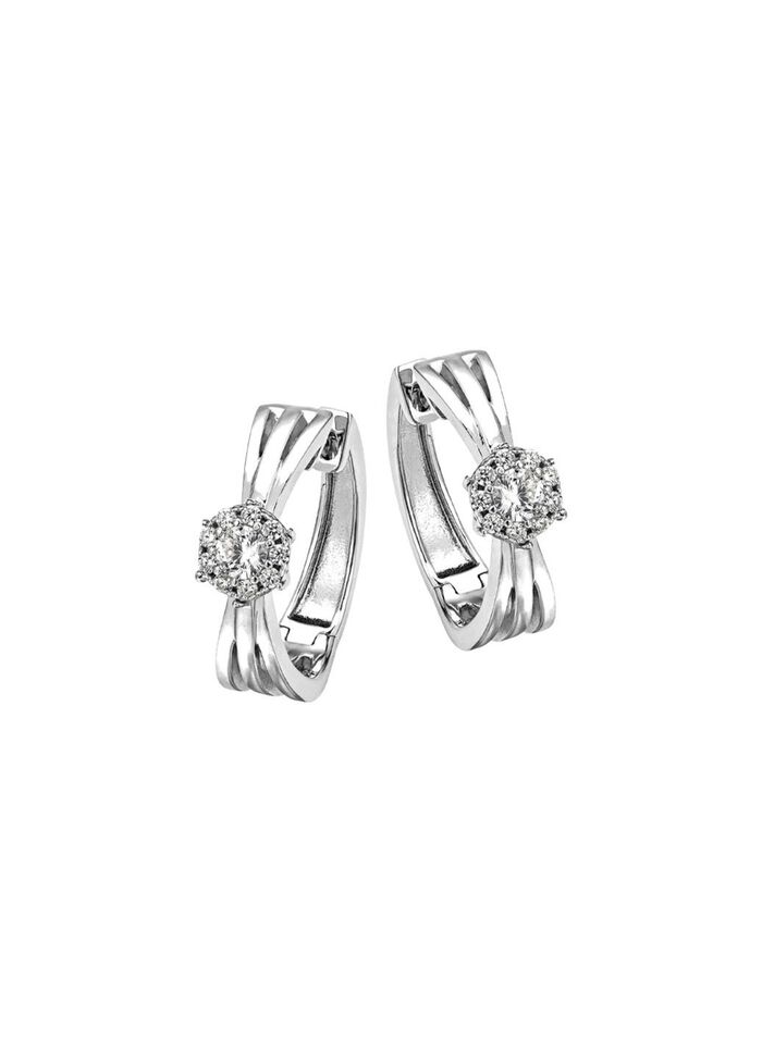 Elegante Creolen mit synth. Zirkonia 