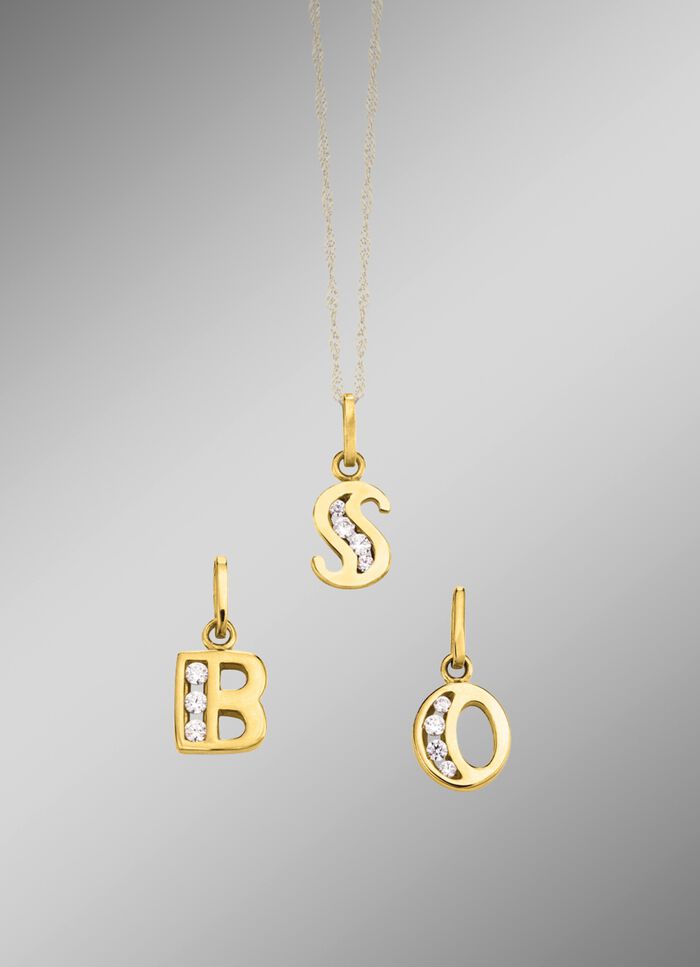 Buchstabenanh&auml;nger aus edlem Gold 