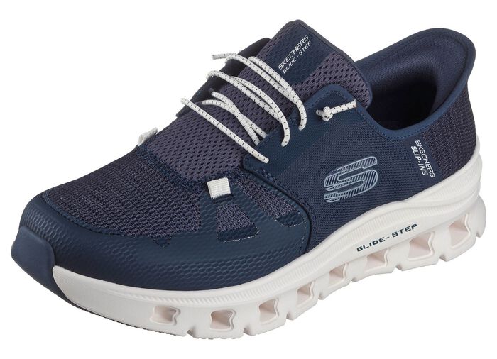 SKECHERS, Herren-Sneaker, mit geformter Slip-Ins Fersenplatte 