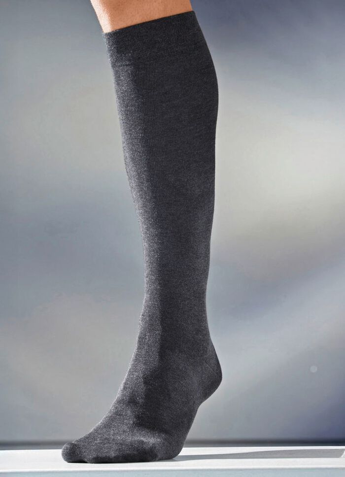 Viererpack Kniestr&uuml;mpfe mit Komfortbund 