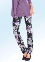 Weich, flie&szlig;ende Hose mit florale Dessinierung 