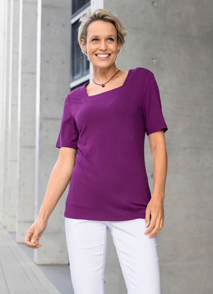 Shirt mit Karree-Ausschnitt 