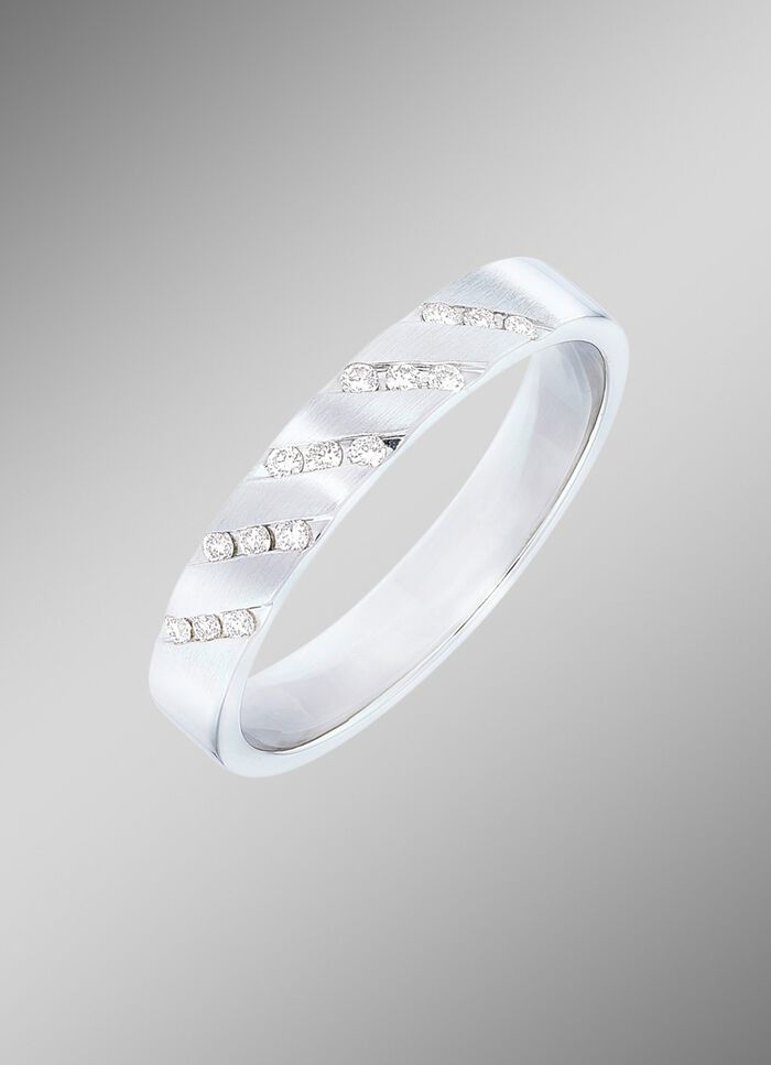 Platin Damenring mit Brillanten 