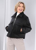 Kurzjacke aus feinem Boucl&eacute; 