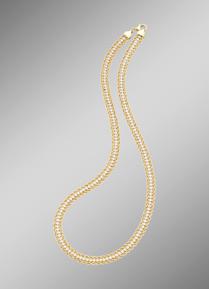 In Bicolor: Garnitur mit synth. Zirkonia 