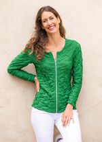 Shirtjacke mit durchgehendem Rei&szlig;verschluss 