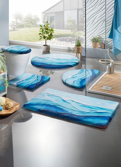 Badgarnitur rutschhemmender R&uuml;ckseite 