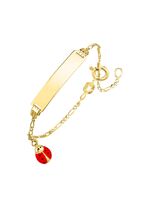 Figaroketten-Armband mit Marienk&auml;fer 