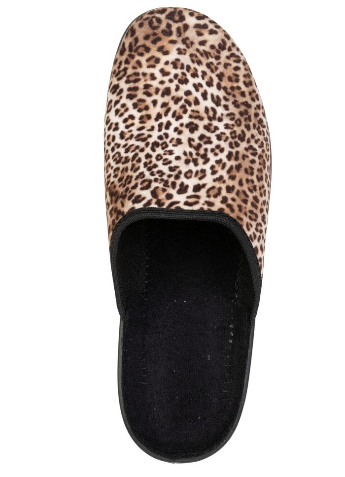 Trendige Damen-Hausschuhe, im Leo-Look 
