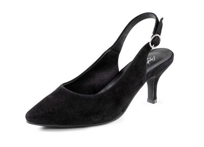 Andrea Conti Sling-Pumps aus weichem Samt-Chevreauleder 