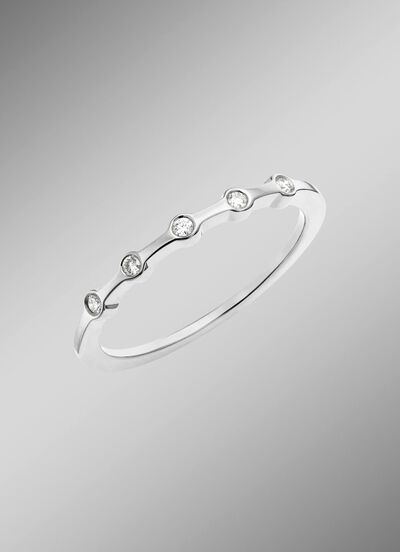 Luxuri&ouml;ser Damenring aus Wei&szlig;gold mit Brillanten 
