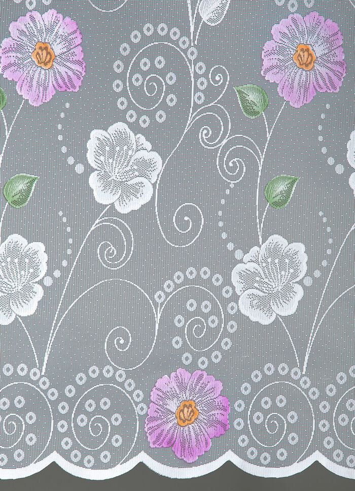 Blumenfenster-Store mit Universalschienenband 