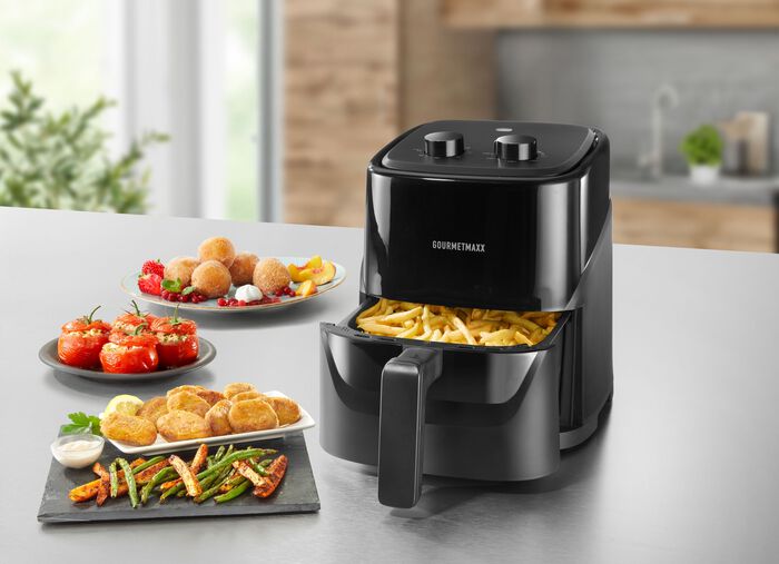 Energiesparende Hei&szlig;luft-Fritteuse - ideal f&uuml;r kleine Haushalte 
