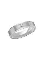 Mattierter Trauring in Silber 925/- fein 