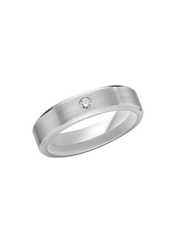 Mattierter Trauring in Silber 925/- fein 