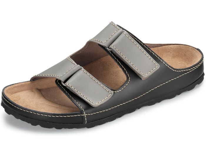 GINO GALANTE, klassische Herren-Pantoletten, aus Leder 