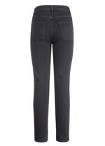 Jeans mit handbemalten, floralen Motiven 