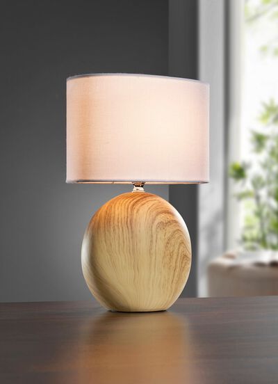 Tischleuchte mit Keramikfu&szlig; 