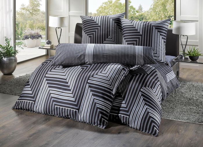 Baumwoll Bettw&auml;sche-Garnitur 